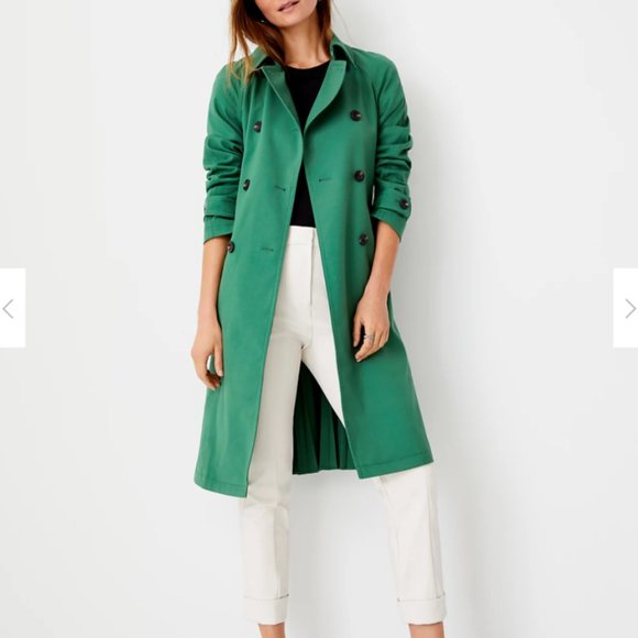 ann taylor pleated trench